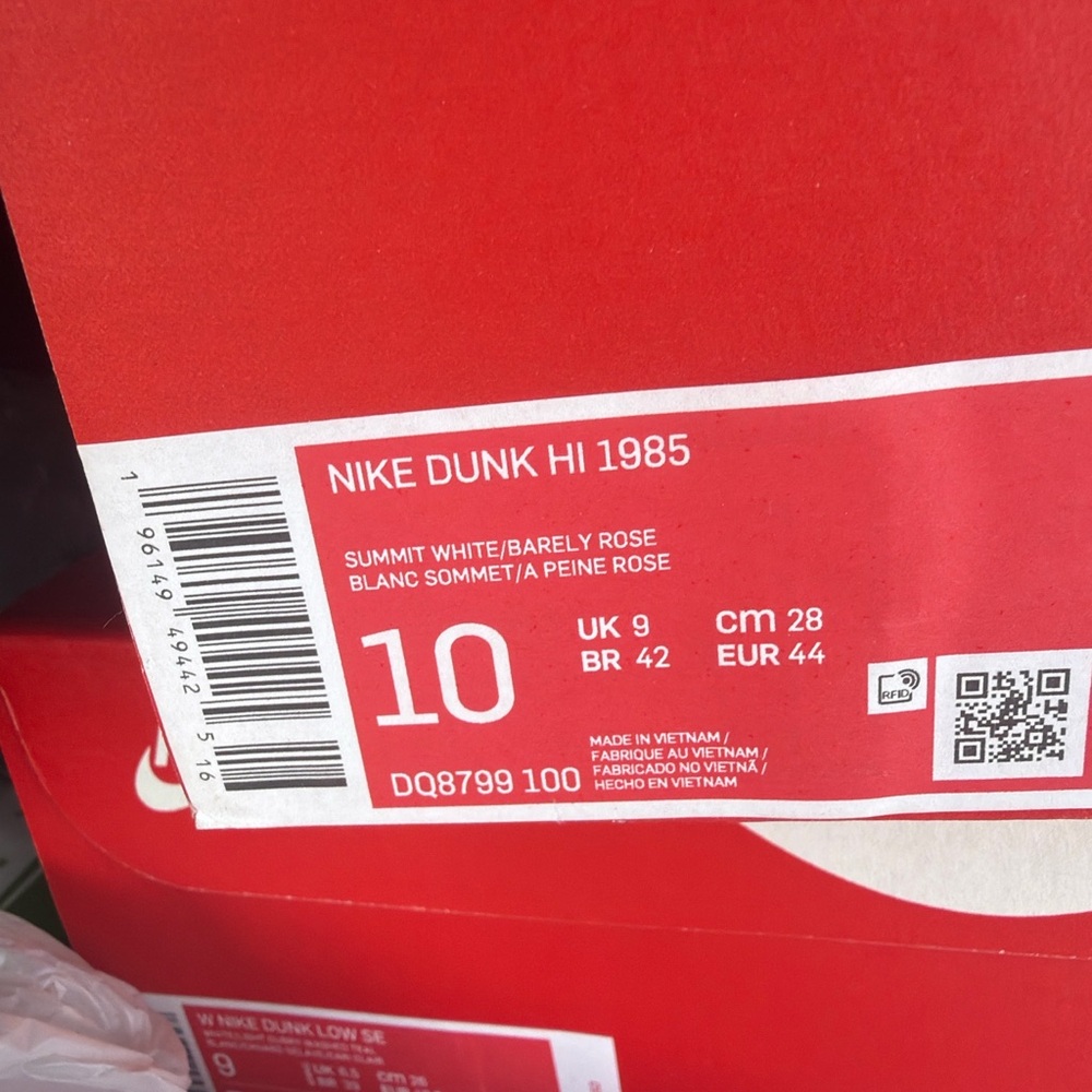 Nike White and Pink High-Top Sneakers - Picture 3 of 3